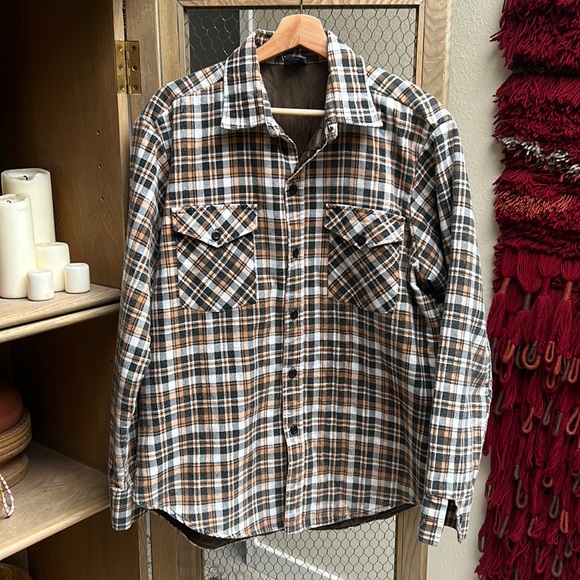 jcpenney Jackets & Coats Vintage The Mens Shop Jcpenney Flannel Quilted Lining Long Sleeve